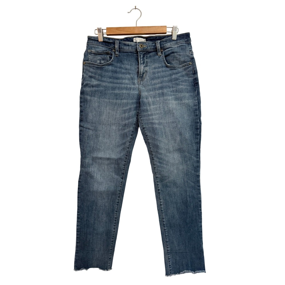 Carve Designs Women Jeans 6 Blue Raw Hem Organic Cotton Stretch Coastal Boho
